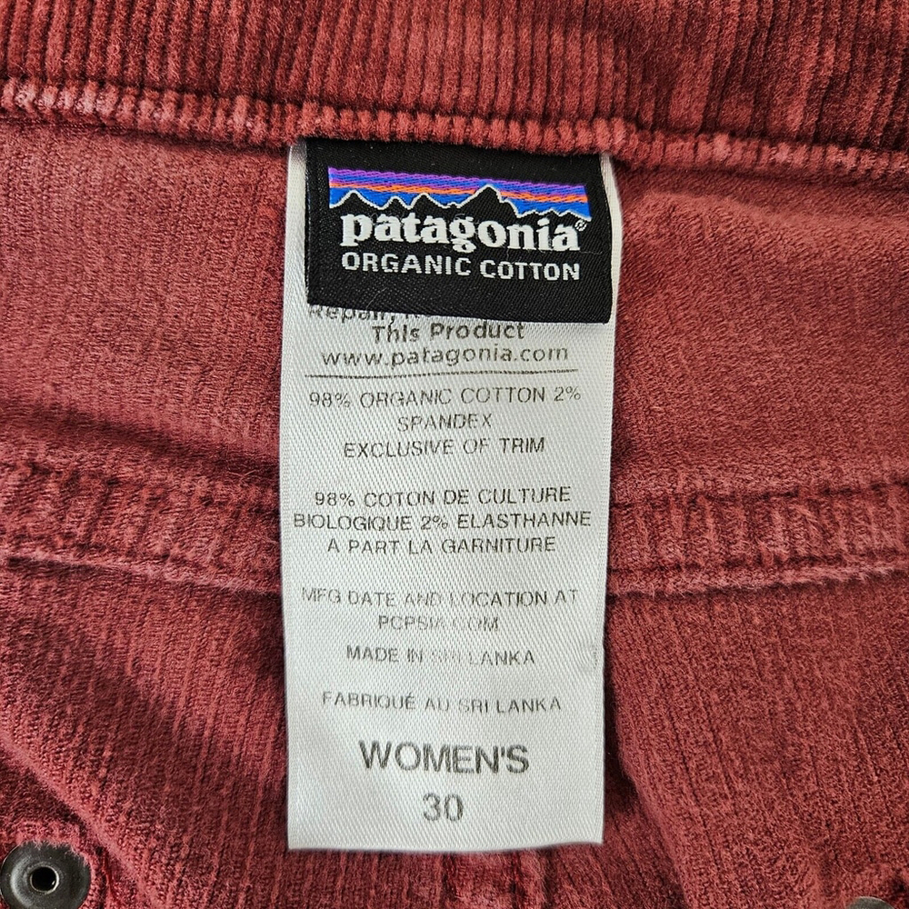Patagonia Womens Organic Cotton Fitted Corduroy Pants Size 30 Stretch Gorpcore - Picture 3 of 16